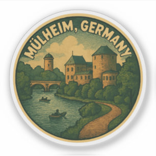 Pegatina Castillo de Mülheim Alemania Arte