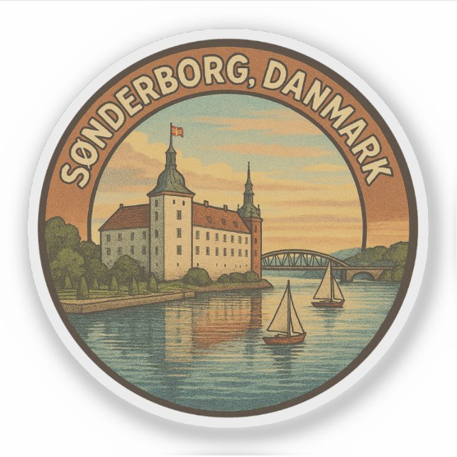 Pegatina Castillo de Sønderborg Dinamarca (Anverso)