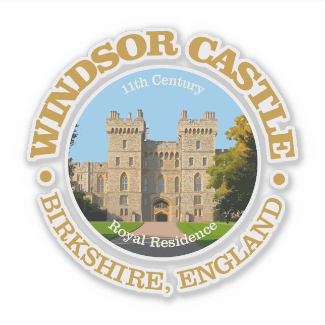 Pegatina Castillo de Windsor (Anverso)