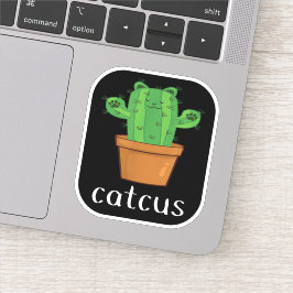 Pegatina CAT CACTUS - Gato gracioso de CATCUS