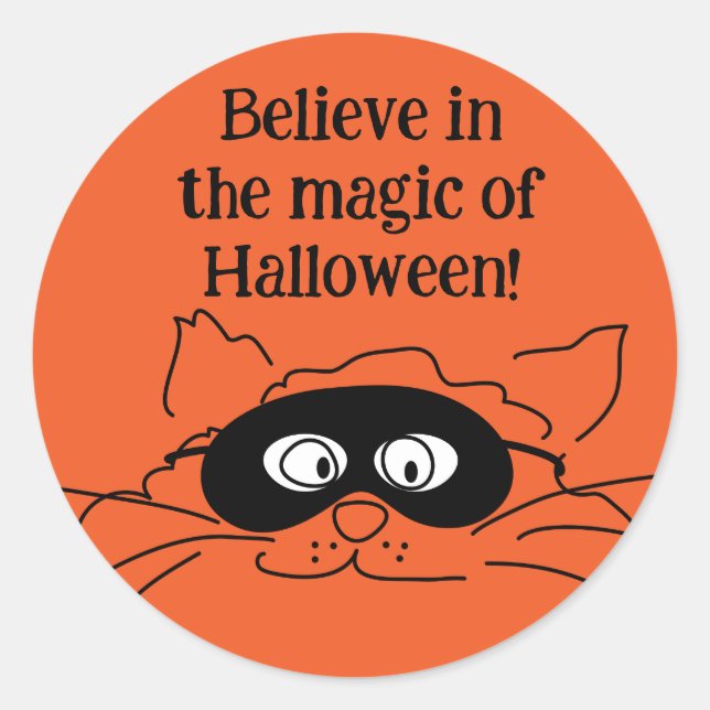Pegatina Cat de Halloween (Anverso)