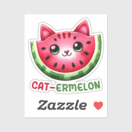 Pegatina Cat-ermelon Funny Cat Watermelon Pun