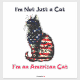 Pegatina Cat Flag America