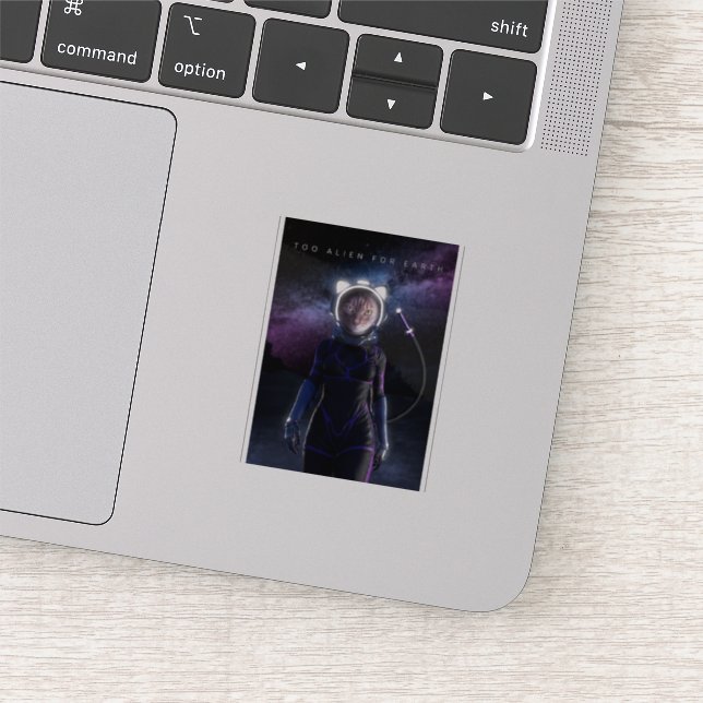 Pegatina Cat Miaw - Astronauta Mascota (Detalle)