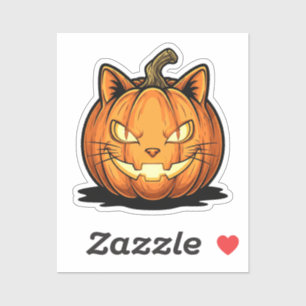 Pegatina Cat O’Lantern - Halloween de calabaza de gatos bri