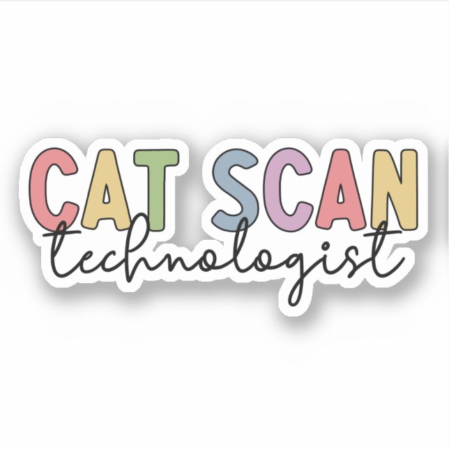 Pegatina CAT Scan Technologist CT Tech Radiology Gifts (Anverso)