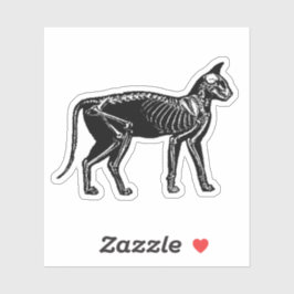 Pegatina Cat Skeleton