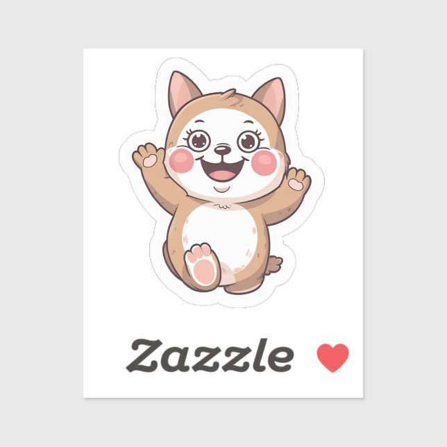 Pegatina Cat Sticker,,Cute Cat Sticker,,Kawaii Cat Sticker, (Hoja)