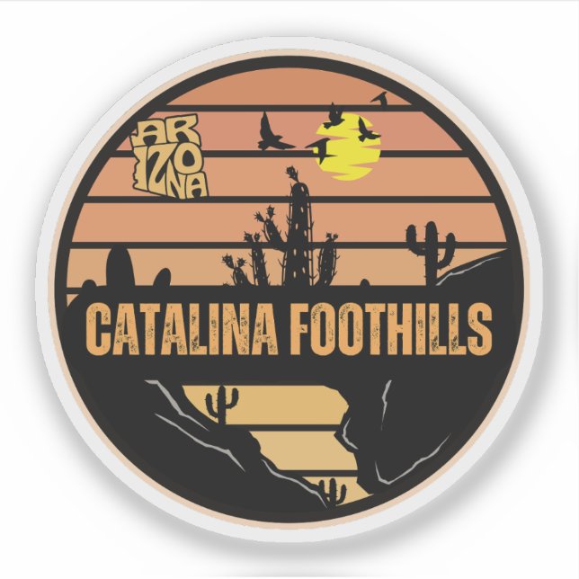 Pegatina Catalina Foothills, Arizona (Anverso)