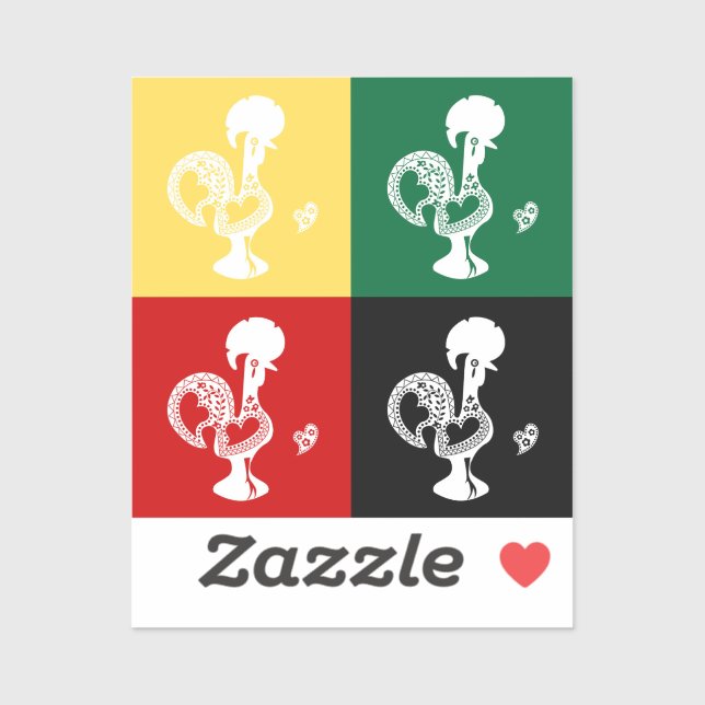 Pegatina Catálogo portugués de Barcelos colorido (Hoja)