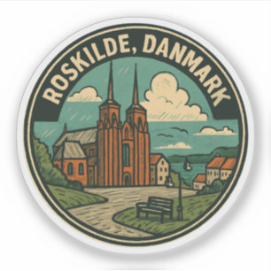 Pegatina Catedral de Roskilde Dinamarca