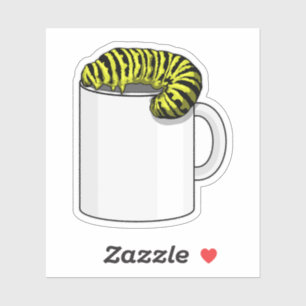 Pegatina Caterpillar con Mug