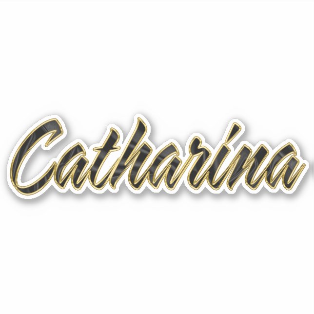 Pegatina Catharina black gold Lettering Aufkleber Sticker (Anverso)