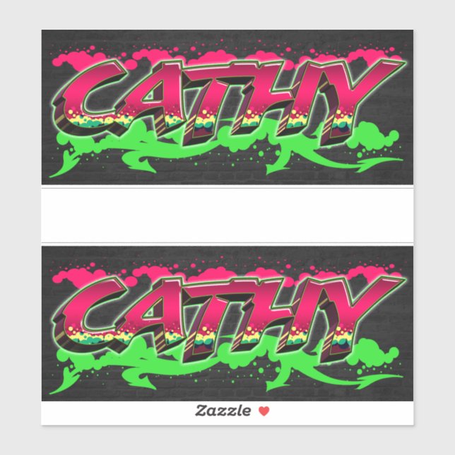 Pegatina Cathy Vorname Name Graffiti Aufkleber Sticker (Hoja)