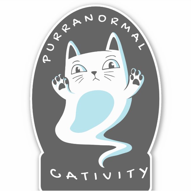 PEGATINA CATIVITY HALLOWEY DE PURRANORMAL CAT LOVER SPOOKY (Anverso)