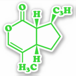 Pegatina Catnip Nepetalactona Fórmula Química Molecular