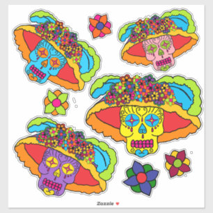 Pegatina Catrina Sugar Skull
