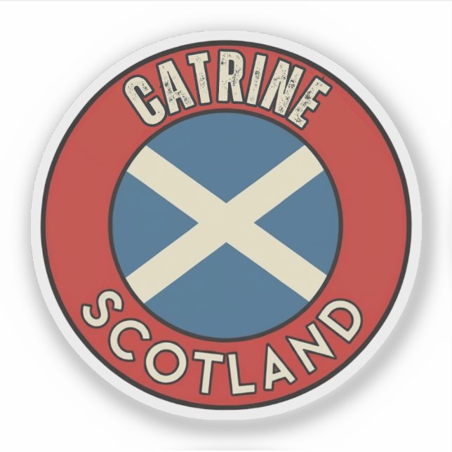 Pegatina Catrine, Escocia (Anverso)