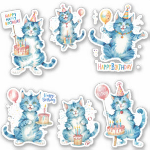 Pegatina Cats Happy Birday