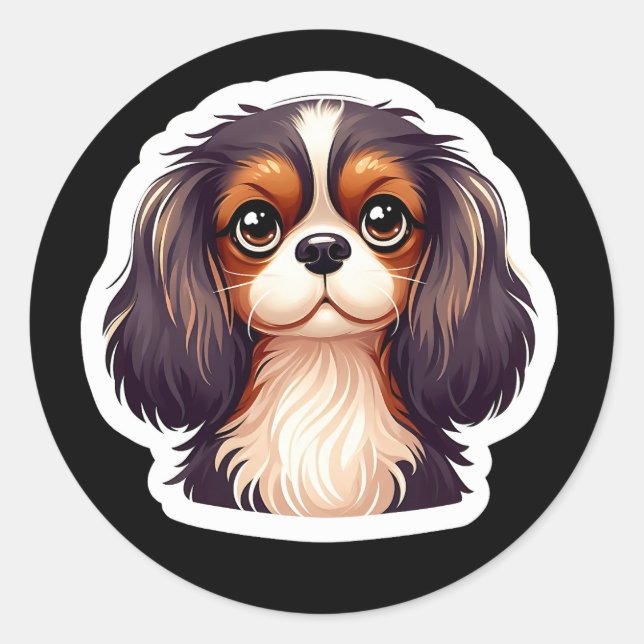 Pegatina Cavalier King Charles Spaniel (Anverso)