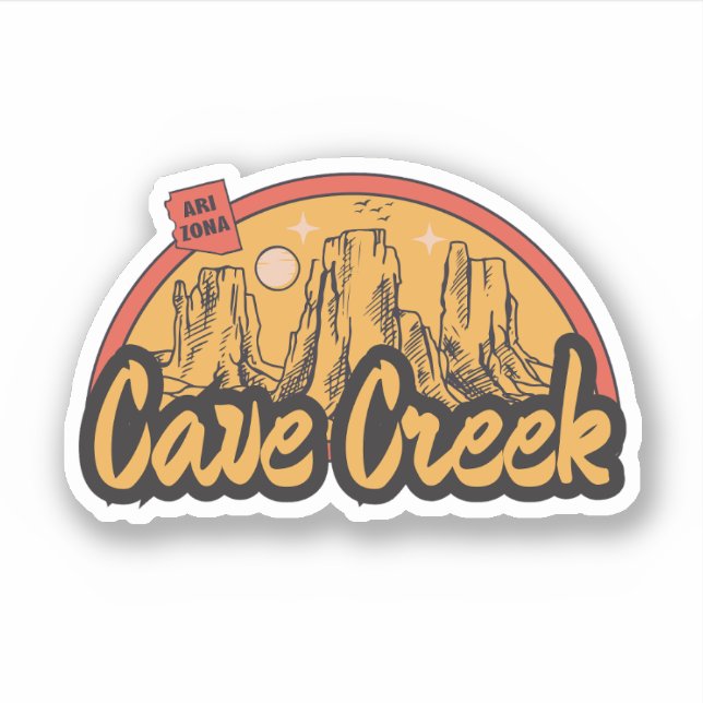 Pegatina Cave Creek, Arizona  (Anverso)