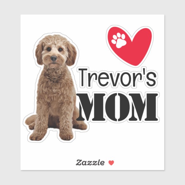 Pegatina Cavoodle Mom Personalizado (Hoja)