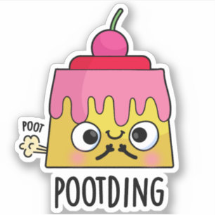 Pegatina Caza cómica Pudding Fart Pun
