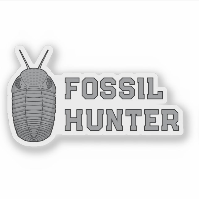Pegatina Cazador de Fósiles Trilobite (Anverso)