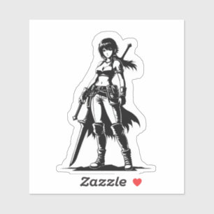 Pegatina cazador místico chica del Norte5