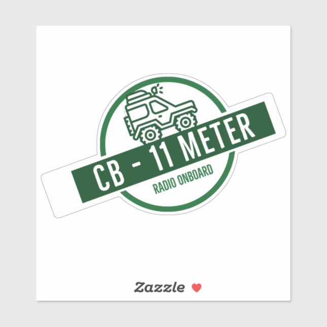 Pegatina CB Radio 11 metros a bordo (Hoja)