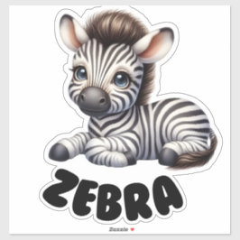 Pegatina Cebra Adorable - Nursera