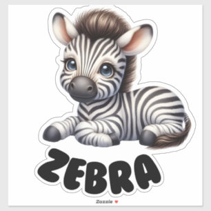 Pegatina Cebra Adorable - Nursera