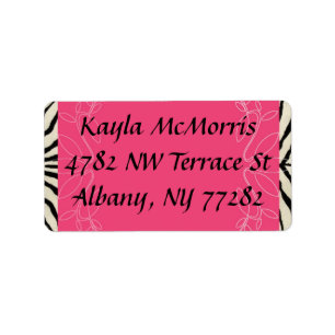 Pegatina cebra y rosa