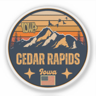 Pegatina Cedar Rapids, Iowa, Estados Unidos