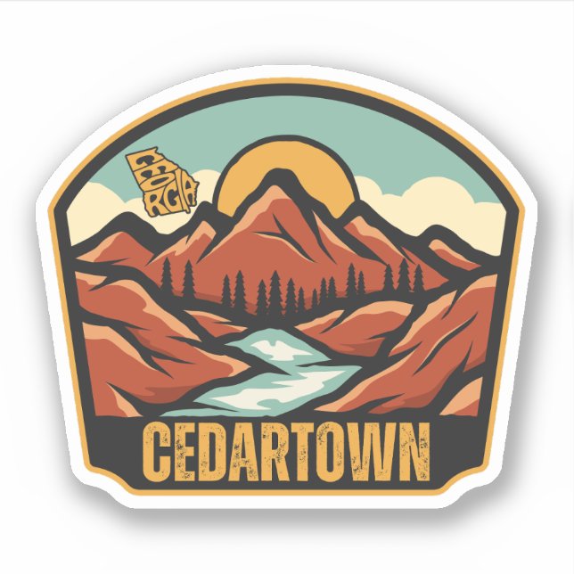 Pegatina Cedartown, Georgia (Anverso)
