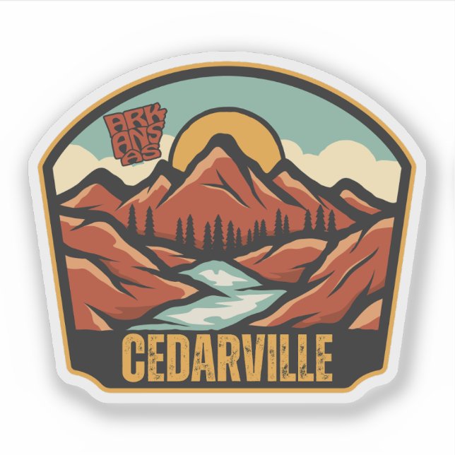 Pegatina Cedarville, Arkansas  (Anverso)