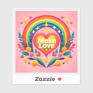 Pegatina Celebrar el amor con colores alegres