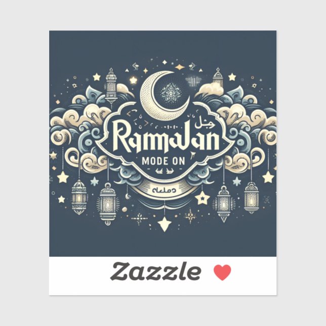Pegatina Celebrar Ramadán con modo Ramadán (Hoja)