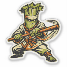 Pegatina Celery Bo Staff Master — Vintage Retro Weapon Figh