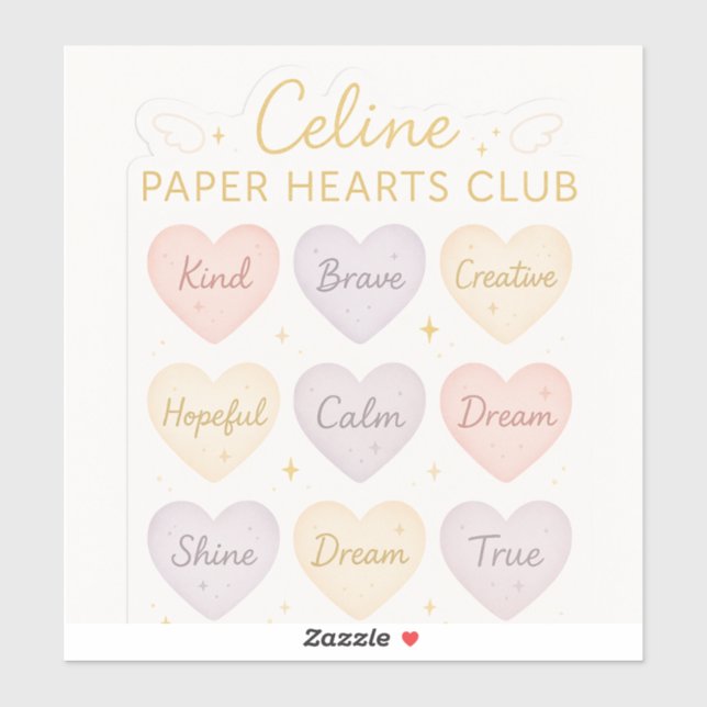 Pegatina Celine Paper Hearts Club – Kindness Mini Sticker S (Hoja)