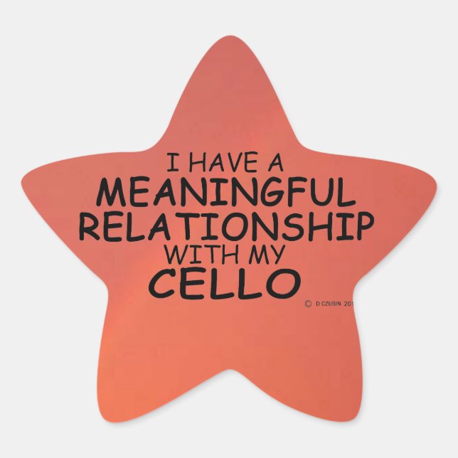 Pegatina Cello Star de una relación significativa (Anverso)