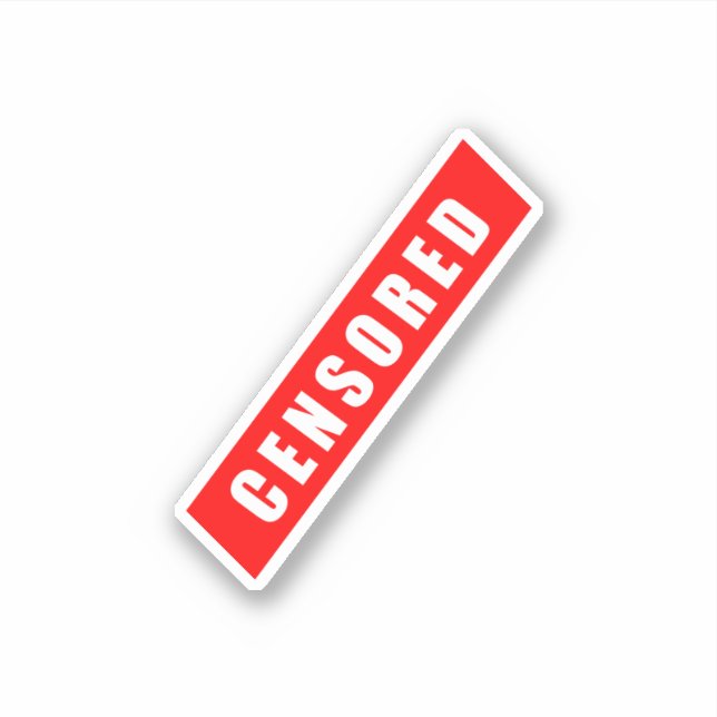 Pegatina Censored, funny design (Anverso)