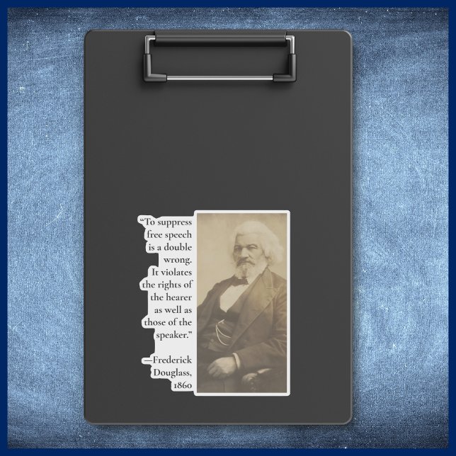 Pegatina Censura cita a Frederick Douglass Libertad de expr (Subido por el creador)