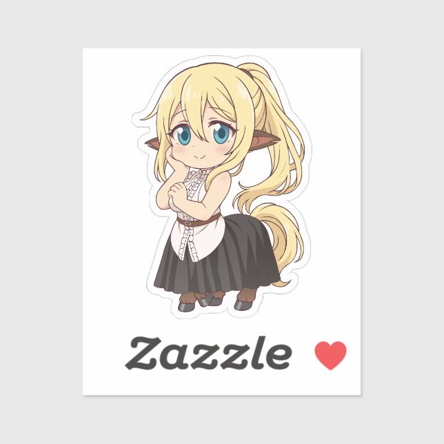 Pegatina Centorea Shianus Chibi Chica Monstruo (Hoja)