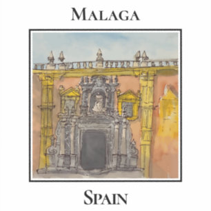 Pegatina Centro Cultural Fundación Unicaja de Málaga, Españ