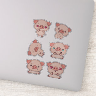 Pegatina Cerdito Encantador para Niños y Amantes de las Man