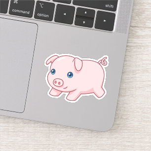 Pegatina Cerdo Corriendo, Cerdito Adorable