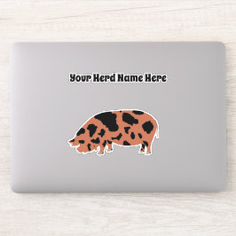 Pegatina Cerdo de KuneKune personalizado