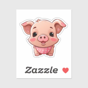 Pegatina cerdo personalizado