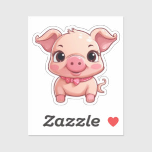 Pegatina cerdo personalizado